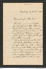 Nachlass Franz Steindachner, Brief von Ludwig Heinrich Philipp Döderlein an Franz Steindachner (18.02.1883), Inv.Nr. 109.04, Seite 1